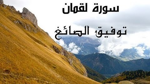 تلاوة خاشعة للشيخ توفيق الصائغ، سورة لقمان.