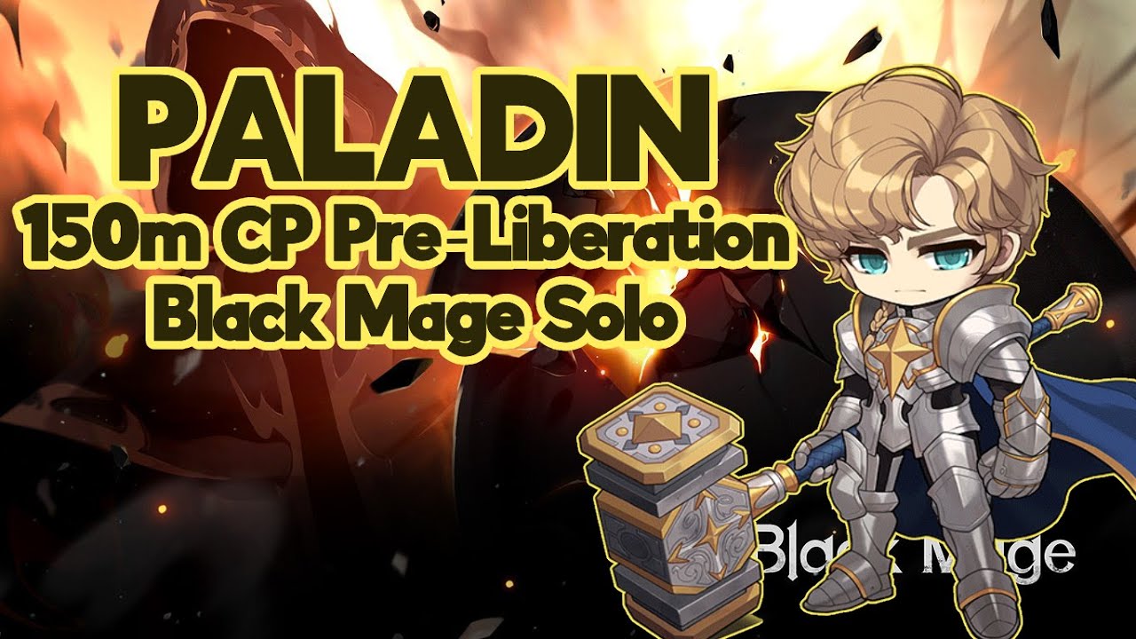 Pre-lib solo 150m CP Paladin Hard Black Mage | Maplestory Reboot Kronos