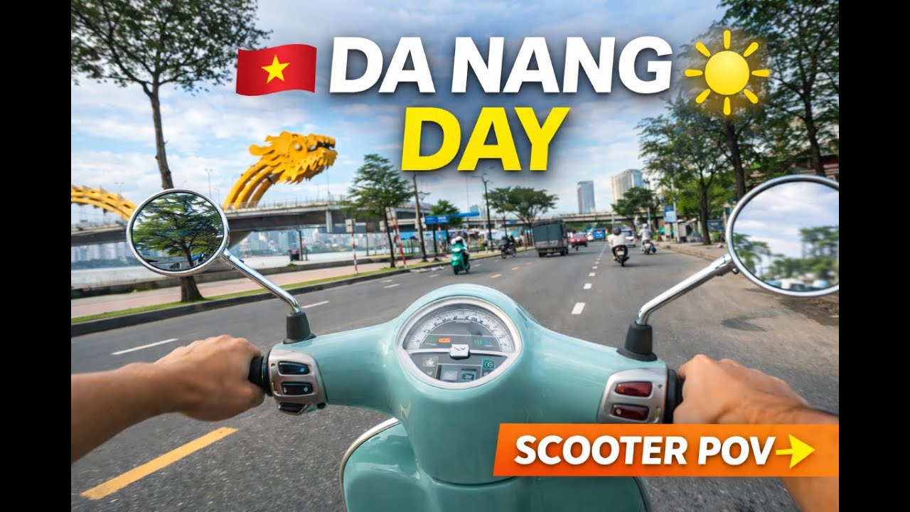POV Scooter Ride Through Da Nang 🇻🇳 City Life & Music