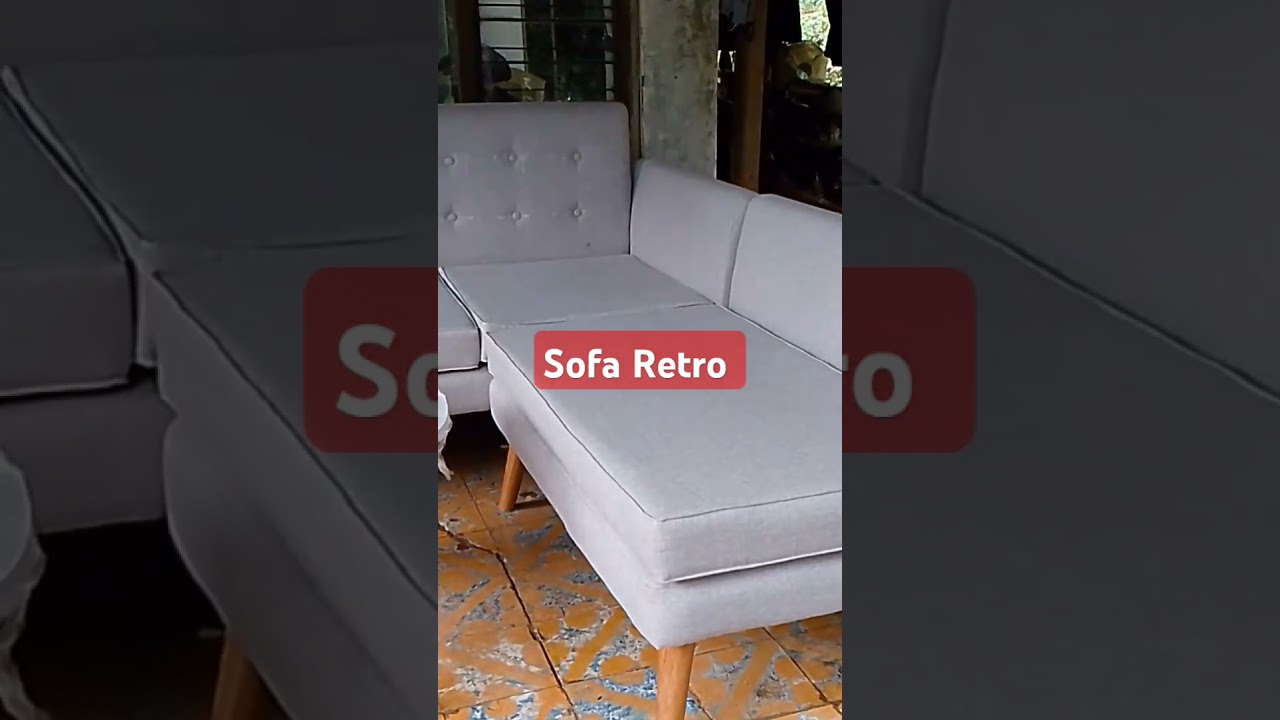 Sofa Retro Minimalis Abu abu | 082327079990 