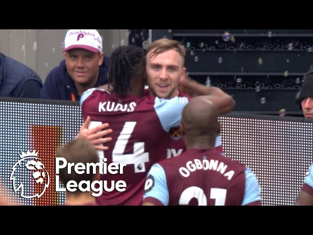 Jarrod Bowen heads West Ham in front of Liverpool | Premier League | NBC Sports