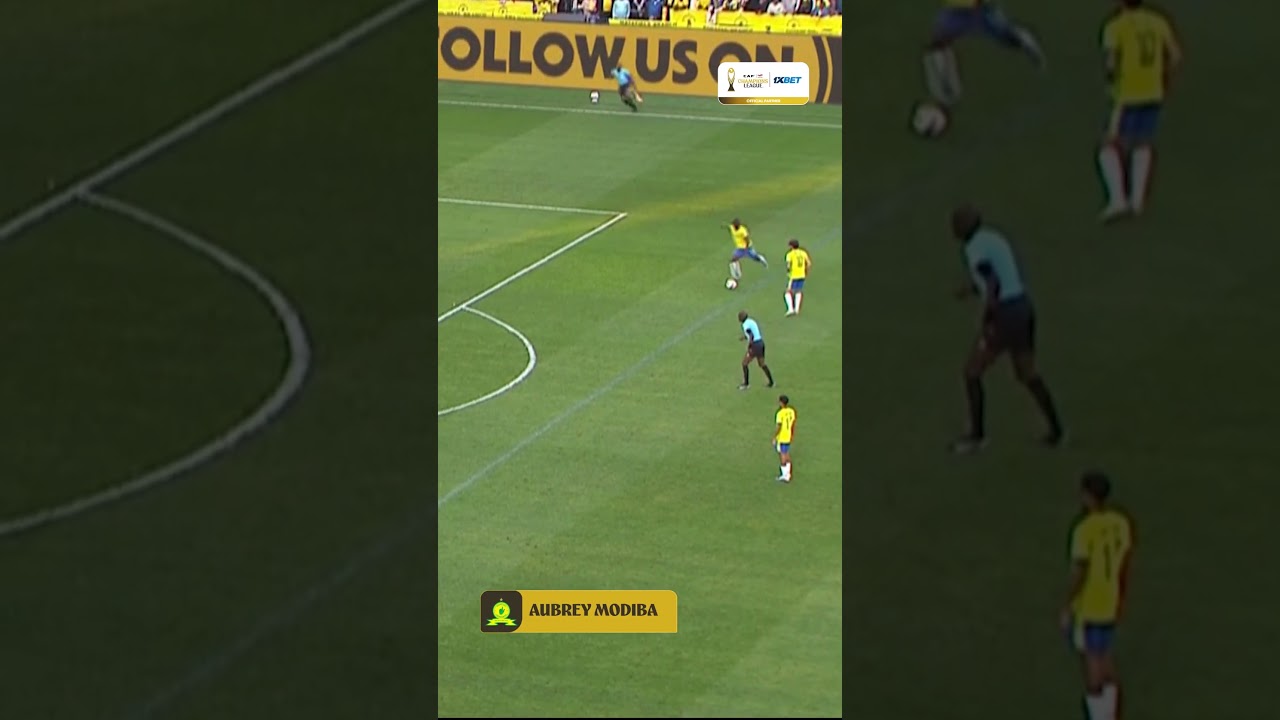 Aubrey Modiba’s free kick claims the @1xBet_Eng #GoalOfTheDay. ✨#TotalEnergiesCAFCL
