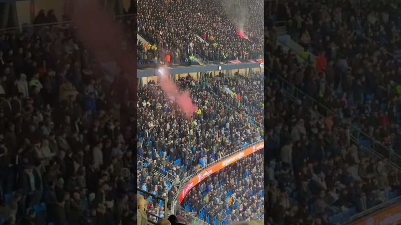 Liverpool Fans Throwing Flare Into A Family Section At Liverpool Vs Manchester City