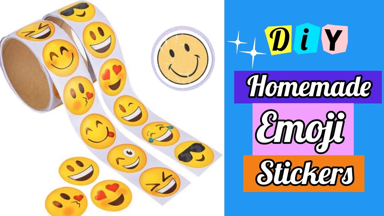 DIY Emoji Stickers Tape At Home 😱 / homemade emoji Stickers Tape without glue 