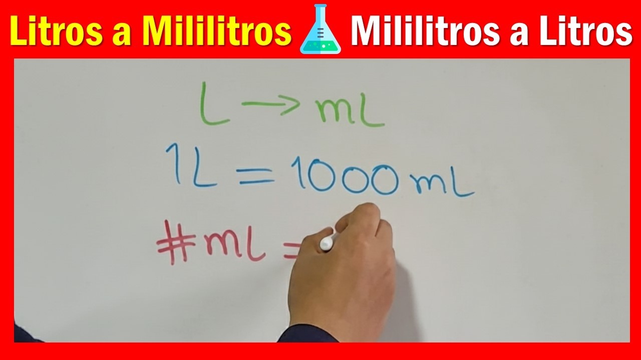 Convertir MILILITROS a LITROS ⚖ Pasar LITROS a MILILITROS (ml a l y l a ...