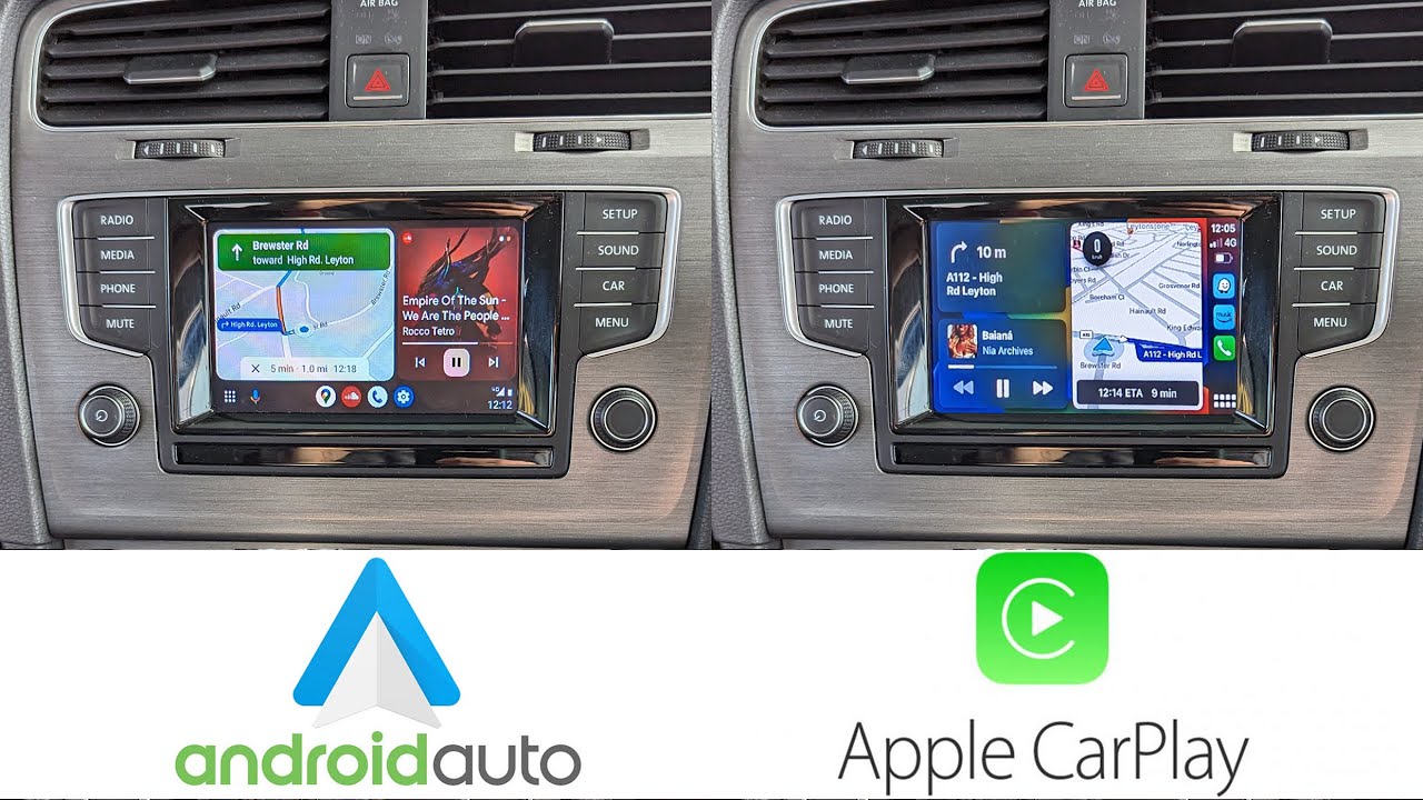 Apple Carplay sans fil et Android Auto sur VW Golf 7 écran d