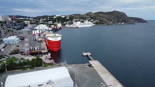 St. John’s Newfoundland harbour from Alt Hotel courtyard.