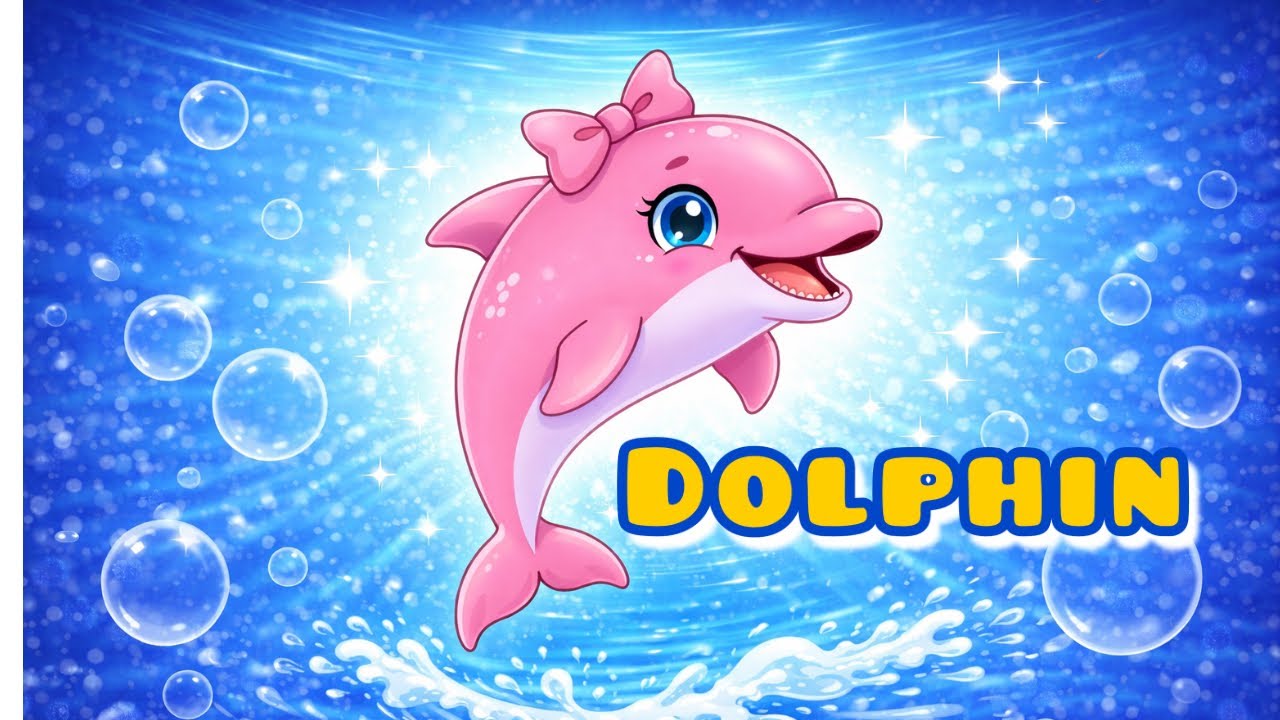 How to Draw a Cute Dolphin Step by Step 🐬 | Easy Drawing for Kids