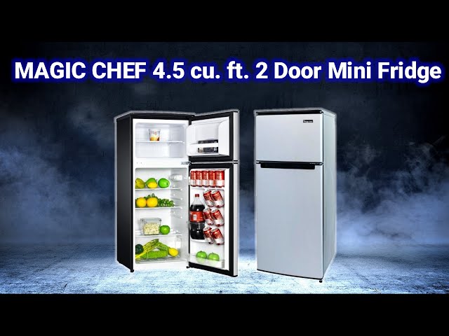 4.5 Cu. Ft. Magic Chef Mini Refrigerator Stainless Look with Freezer |  Unboxing - YouTube