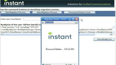 Instant Buddy List Migrator for IBM Sametime and Microsoft OCS