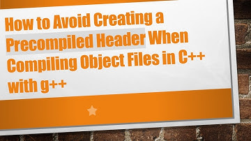 How to Avoid Creating a Precompiled Header When Compiling Object Files in C++ with g++
