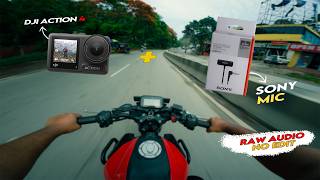 DJI Action 4 + Sony Stereo Lav Mic Motovlog Audio Test
