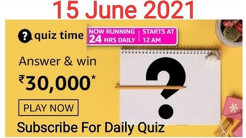 Amazon Quiz Answers Today | 15 June 2021