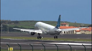 AZORES AIRLINES & RYANAIR Airbus & Boeing | Landing at Lajes Terceira Island Azores