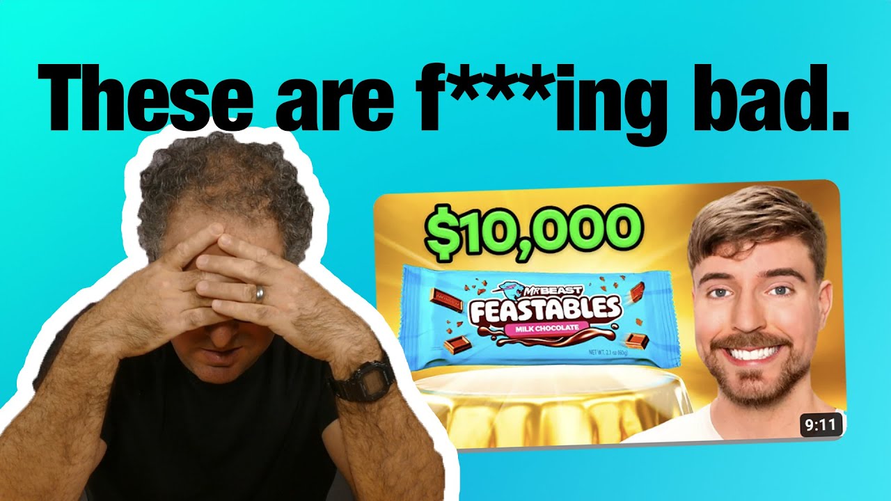 Professional reviews MrBeast Feastables ads