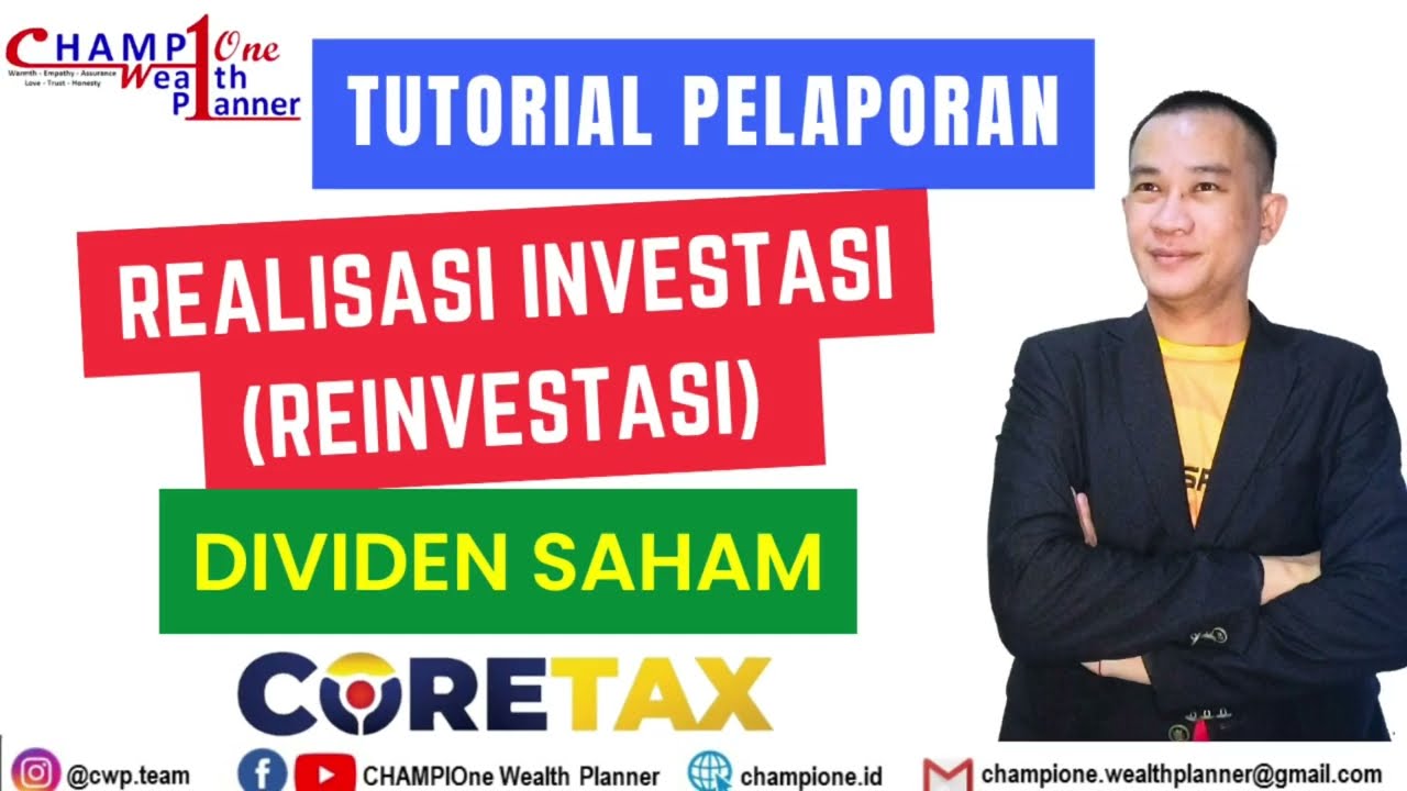 Pelaporan Realisasi Investasi (REINVESTASI) Dividen Saham melalui Coretax #dividensaham #bebaspajak