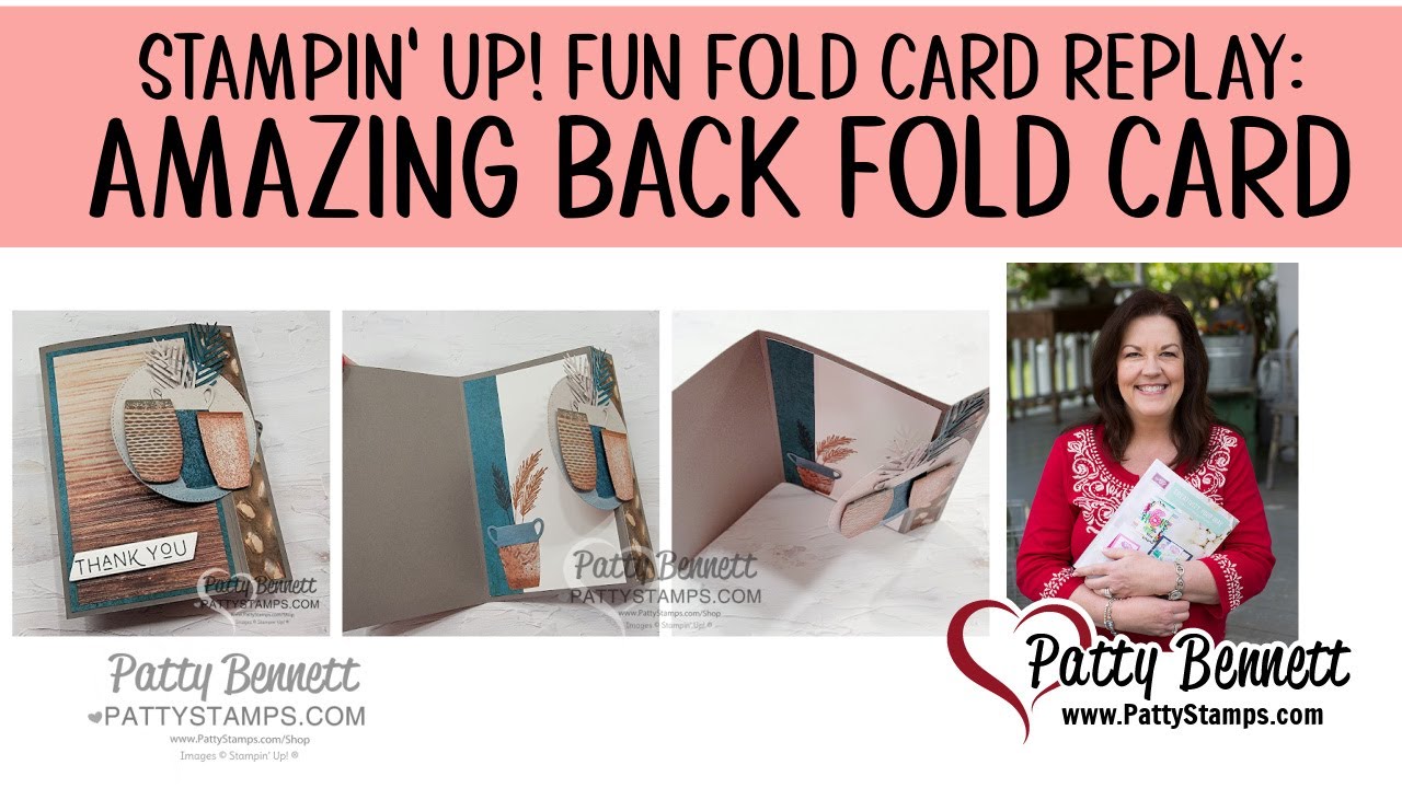 How to make the Back Fold Card with Earthen Elegance pots from Stampin UP!