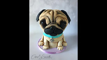 How to Make a Pug Puppy Dog Cake Πως να Φτιάξετε Τούρτα Σκυλάκι Παγκ