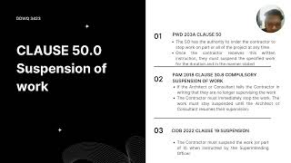 CONSTRUCTION LAW AND CONTRACT DDWQ 3423 - CLAUSES 46-70 AND CASES (Group 3)
