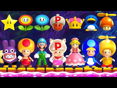 New Super Luigi U Deluxe - All Power-Ups U0026 Characters