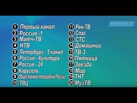 Перенастройка каналов кабельного тв в Ивантеевке