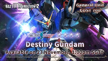 MOBILE SUIT GUNDAM BATTLE OPERATION 2 - Destiny Gundam Trailer