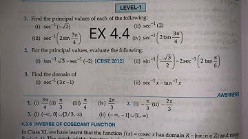 RD SHARMA EX3.4 INVERSE TRIGONOMETRIC FUNCTION  Q1 TO Q3 SOLUTIONS OF CHAPTER 3 CLASS 12