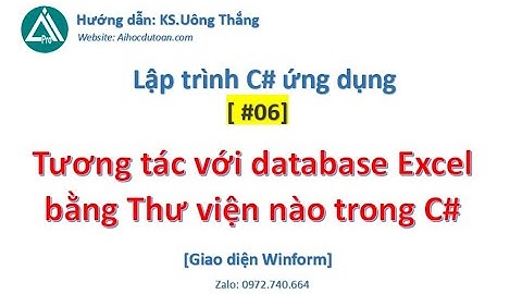 #6 Tương tác với database Excel bằng Thư viện Office Interop