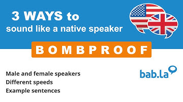 BOMBPROOF pronunciation | Improve your language with bab.la