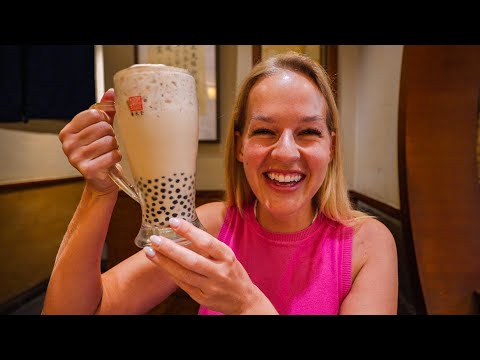 We Tried the WORLD's FIRST Bubble Tea in Taiwan