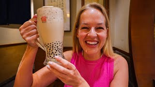 We Tried the WORLD's FIRST Bubble Tea in Taiwan