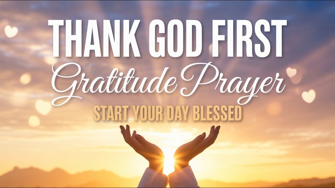 Thank God First | Powerful Gratitude Prayer to Start Your Day - YouTube