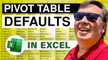 Excel - Pivot Table Defaults: Episode 1461