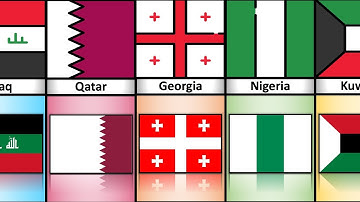 COUNTRY FLAGS with Inverted Colors - Alternate Flags of the World - Part 1