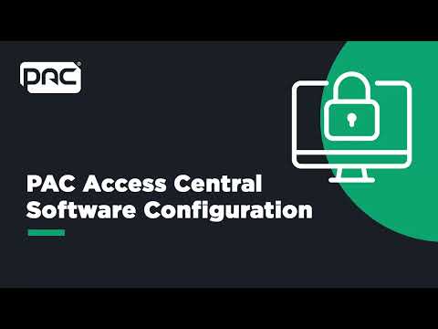 PAC Access Central - Software Configuration