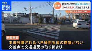 設置すべき標識ないまま横断歩道で誤った取り締まり32件 群馬県警が反則金を返還へ｜TBS NEWS DIG