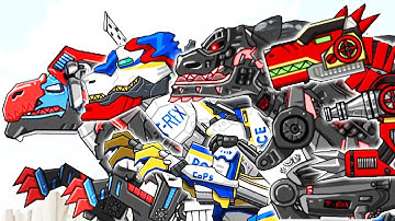 Repair Dino Robot Bundle: Megalosaurus, T-Rex Cops, Black T-Rex & Spinosaurus | Eftsei Gaming