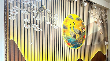 Tranh Lam Sóng Hoạ Tiết Indochine Trang Trí Spa 