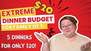 ❗️Extreme❗️Dinner Budget || 5 Full Dinners For Only $20 Feeds My Family Of 5