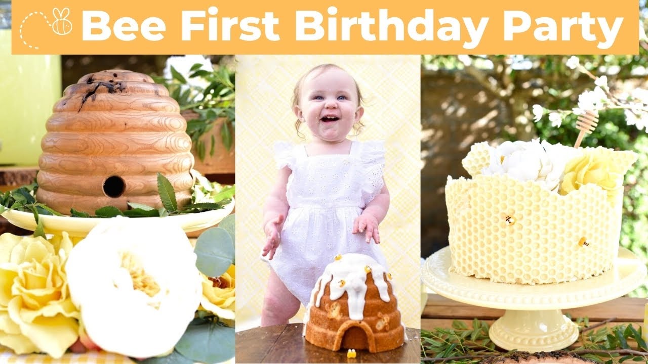 First Bee Day 1st Birthday Decorations Cake Smash Balloon 