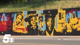 City of Fayetteville celebrates the completion of the Nelson Hackett mural