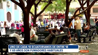 1 de 10 ecuatorianos de 18 a 69 años es fumador de tabaco habitual