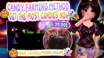 🎃CANDY FARMING METHOD🔮 HOW TO GET THE MOST 🍬CANDIES IN WAVE 1🍭 OF THE UPDATE | Royale High