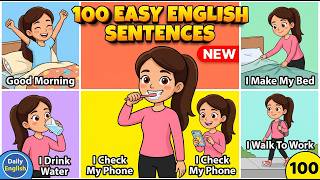 Learn English With 100 Easy Sentences You Use Every Day  English Speaking Practice For Beginners