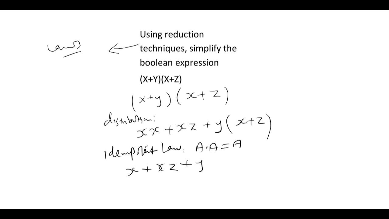 25. Using reduction techniques, simplify the boolean expression(X+Y)(X ...