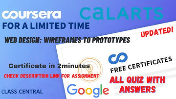 Web Design: Wireframes to Prototypes,(week-1-5) All Quiz Answers.#coursera #quiztime #answers #mr