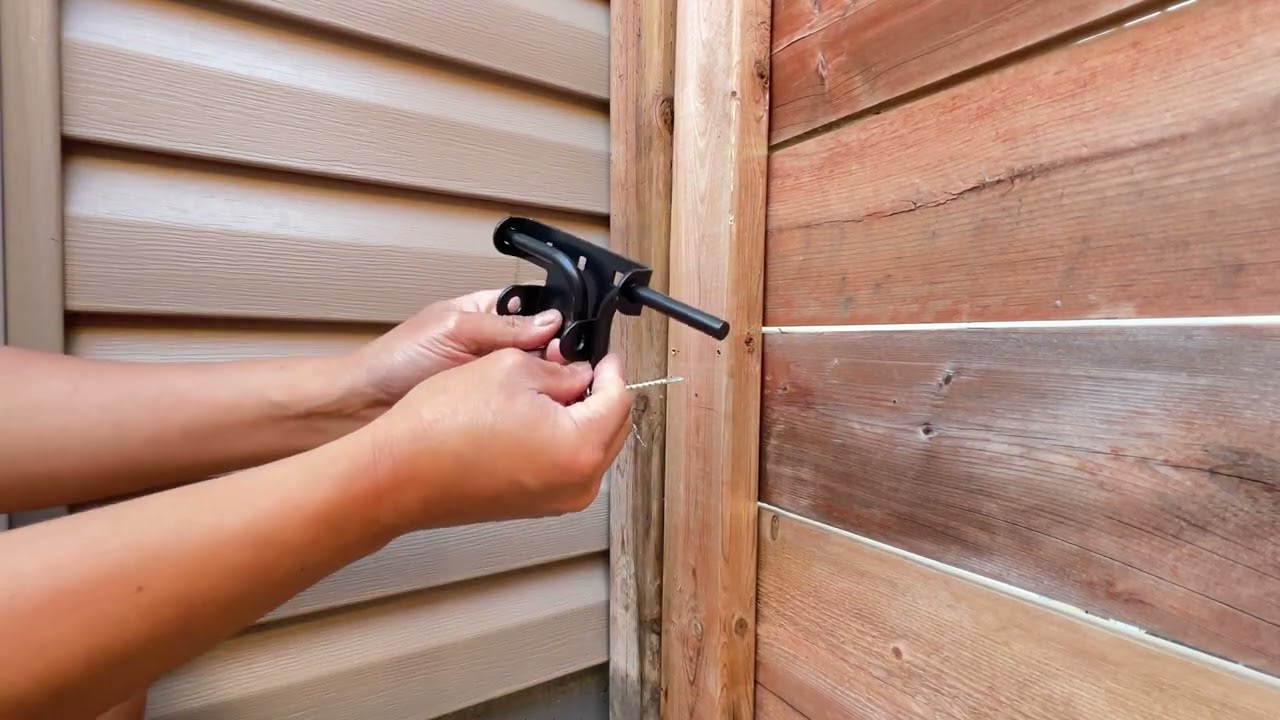 How to install Everbilt Slide Action Bolt Gate Latch, Black, Premium Finish Part 2