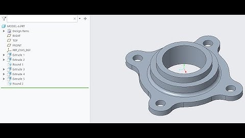 PTC Creo Extrude, Revolve & Round feature.
