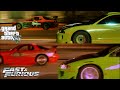 The fast and the furious dom and brian race gta 5 comparison