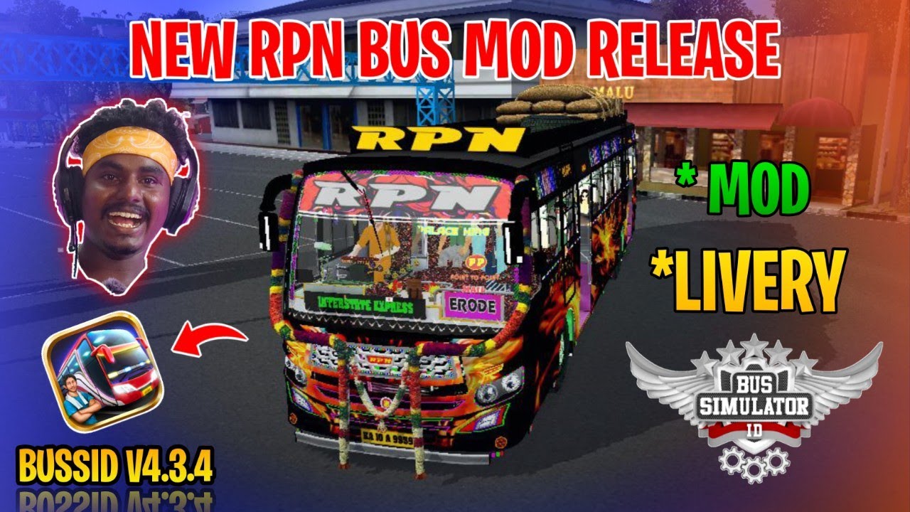 New RPN Bus Mod Tamil | Bus Simulator Indonesia | RPN Bus Livery In Bussid 